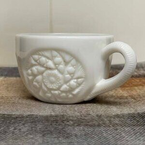 milk glass teacup